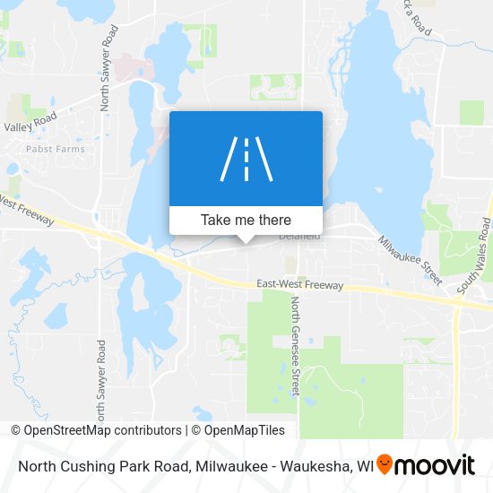 North Cushing Park Road map