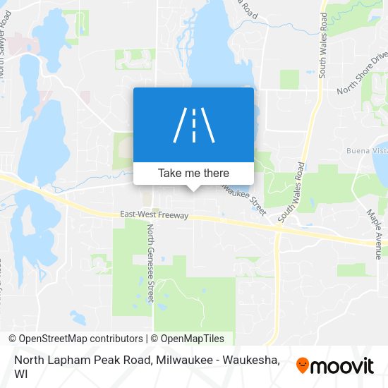 North Lapham Peak Road map