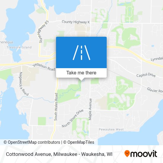 Cottonwood Avenue map