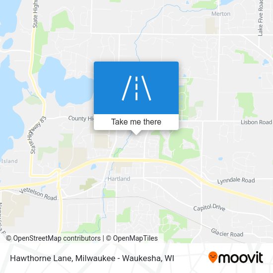 Hawthorne Lane map