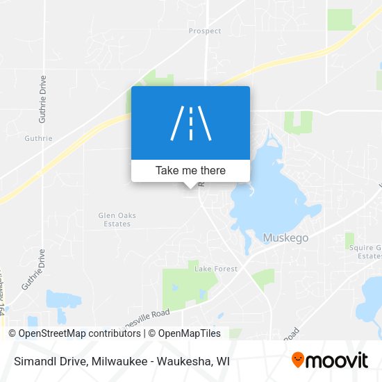 Simandl Drive map