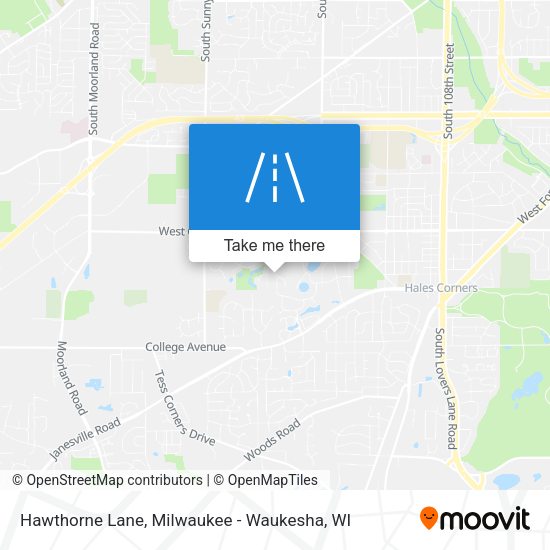Hawthorne Lane map