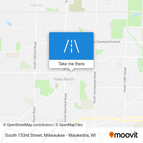 South 153rd Street map