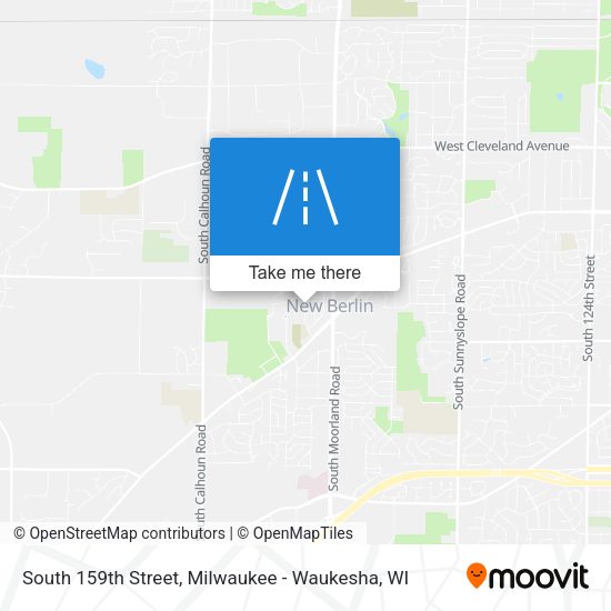 South 159th Street map