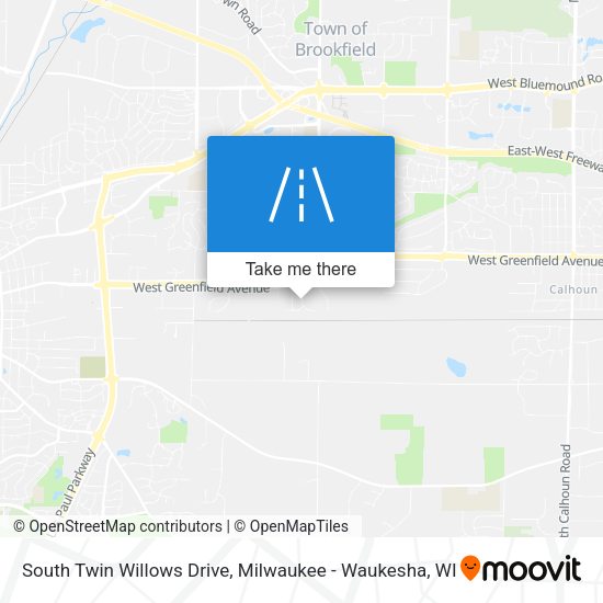 South Twin Willows Drive map