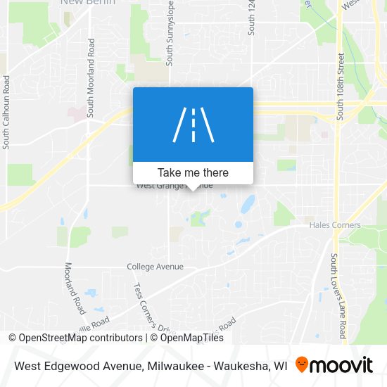 West Edgewood Avenue map