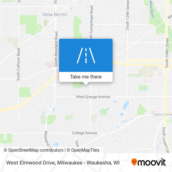 West Elmwood Drive map