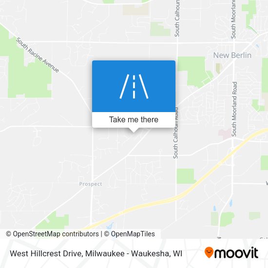 West Hillcrest Drive map
