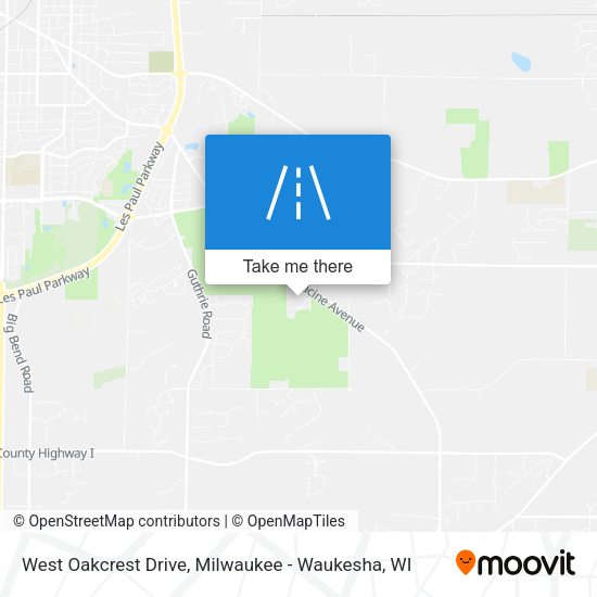 West Oakcrest Drive map