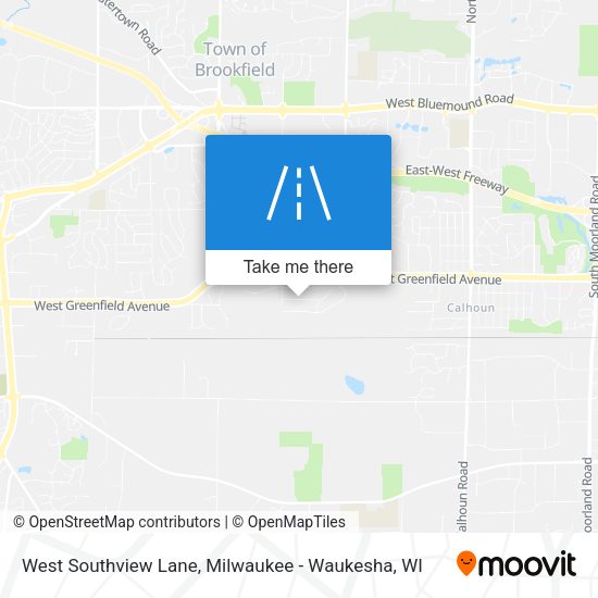 West Southview Lane map