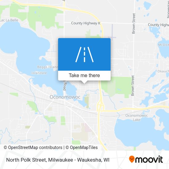 North Polk Street map