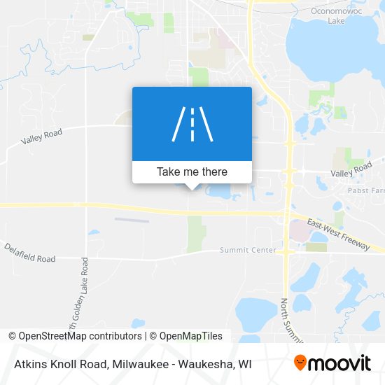 Atkins Knoll Road map