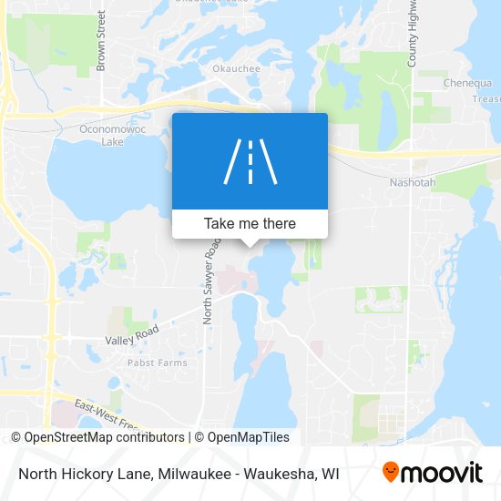 North Hickory Lane map