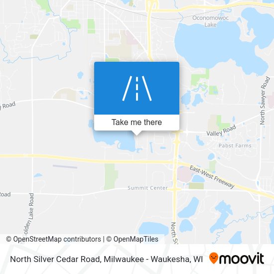 North Silver Cedar Road map