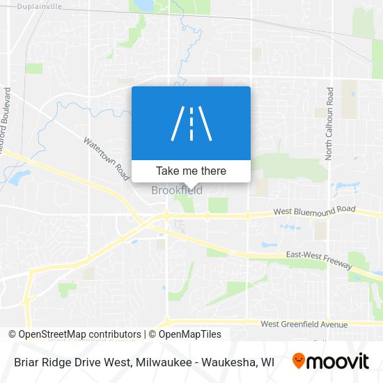 Briar Ridge Drive West map