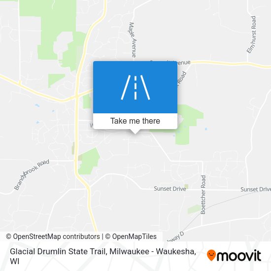 Glacial Drumlin State Trail map