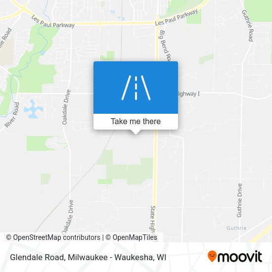 Glendale Road map