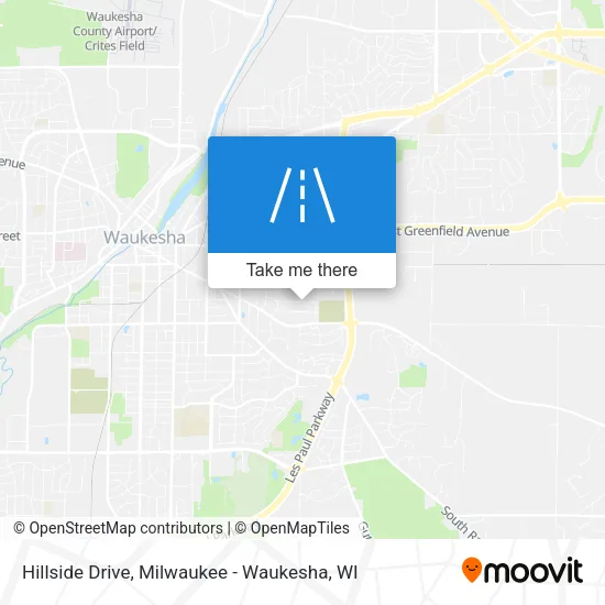 Mapa de Hillside Drive