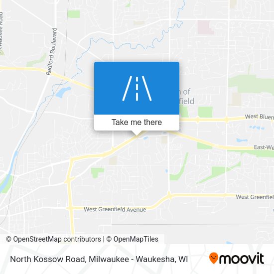 North Kossow Road map