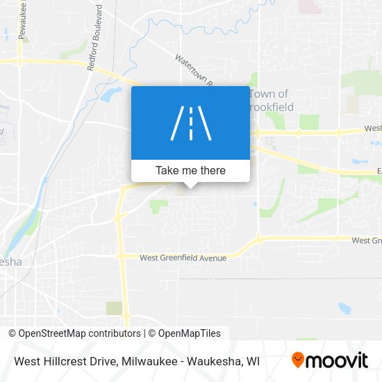 West Hillcrest Drive map