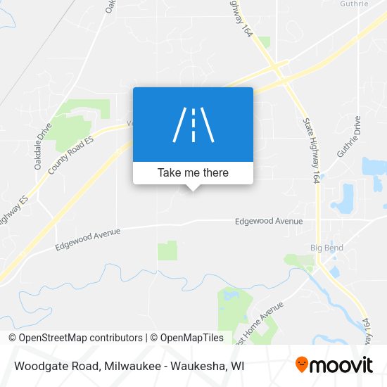 Woodgate Road map