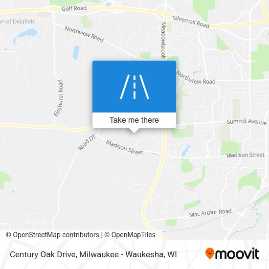 Century Oak Drive map