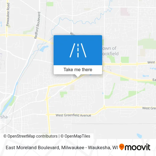East Moreland Boulevard map