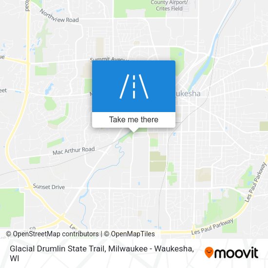 Glacial Drumlin State Trail map