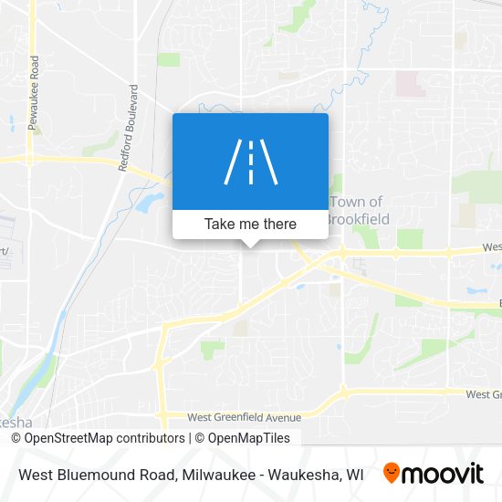 West Bluemound Road map