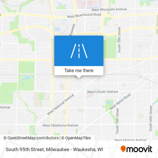 South 95th Street map