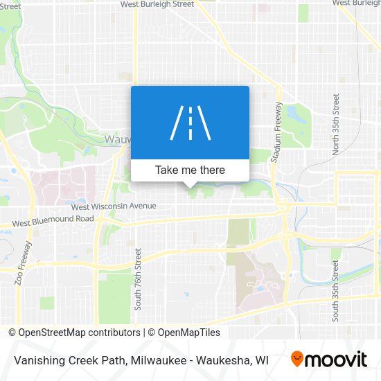 Vanishing Creek Path map