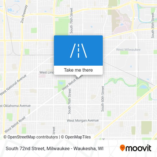 South 72nd Street map