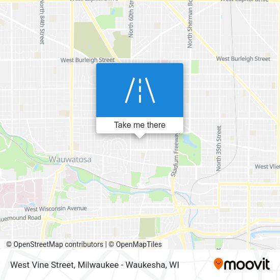 West Vine Street map