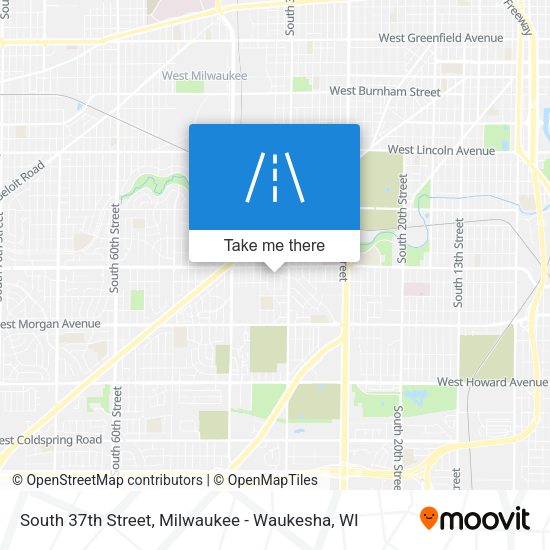 South 37th Street map