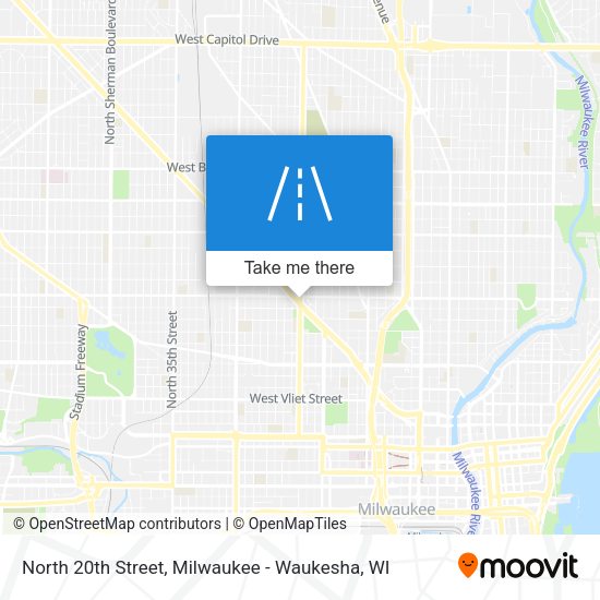 North 20th Street map