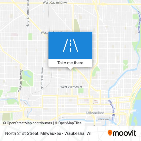 Mapa de North 21st Street