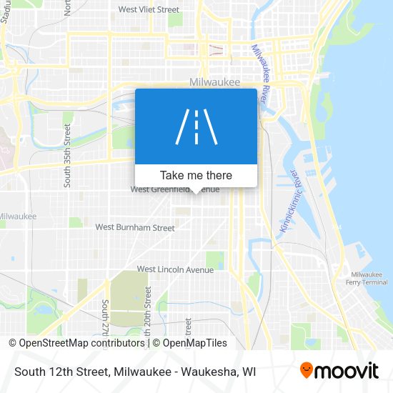 South 12th Street map