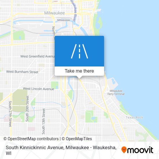Mapa de South Kinnickinnic Avenue