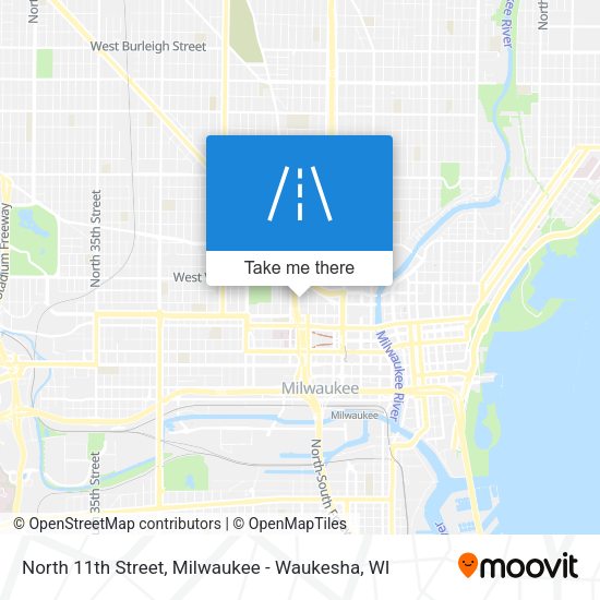 North 11th Street map