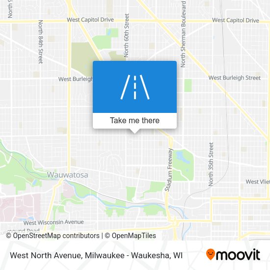 West North Avenue map