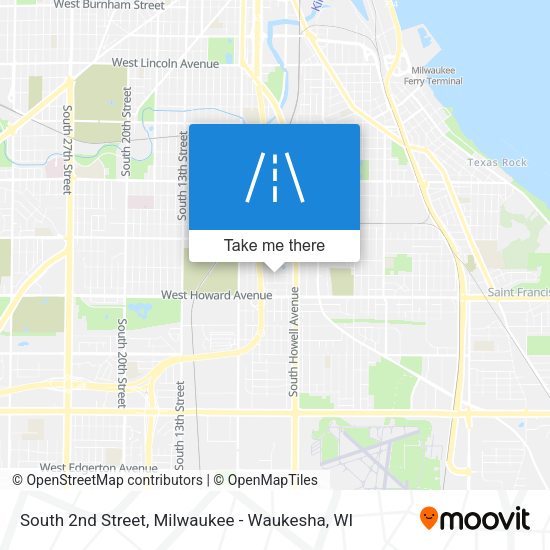 South 2nd Street map