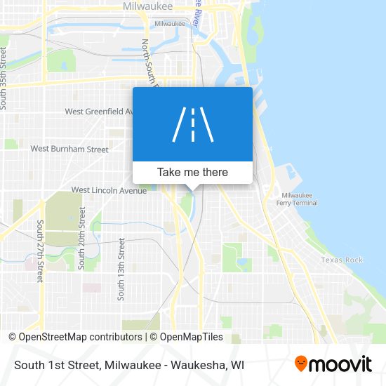 South 1st Street map