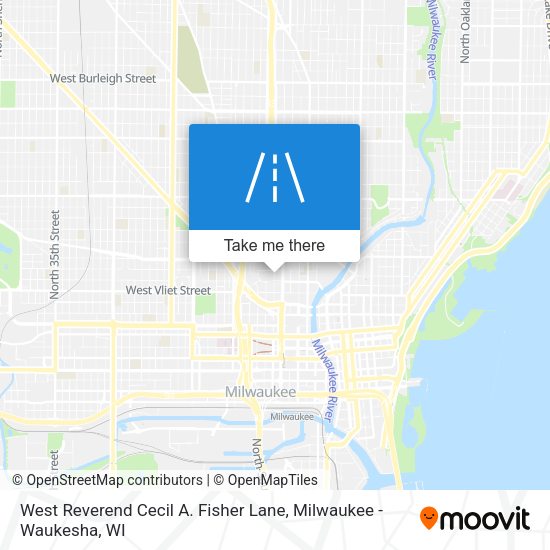 West Reverend Cecil A. Fisher Lane map