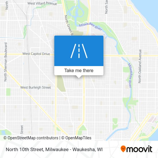 Mapa de North 10th Street