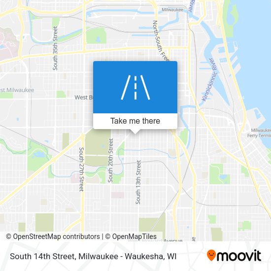 Mapa de South 14th Street