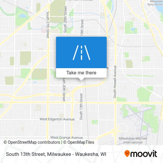 Mapa de South 13th Street