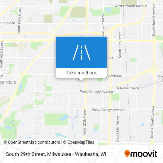 South 29th Street map