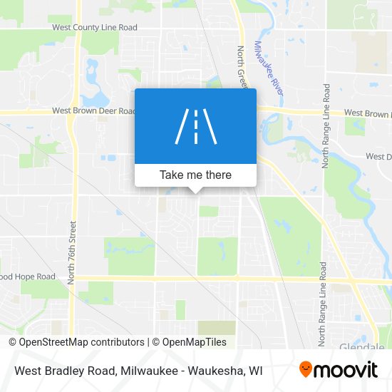 West Bradley Road map