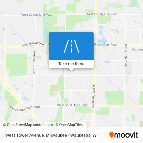 West Tower Avenue map