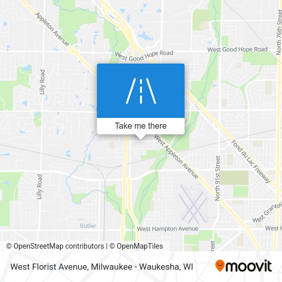 West Florist Avenue map
